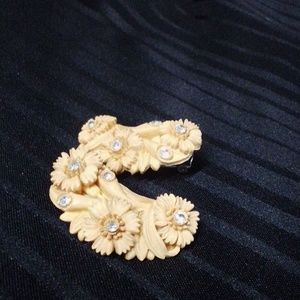 Clip on vintage celluoid earrings